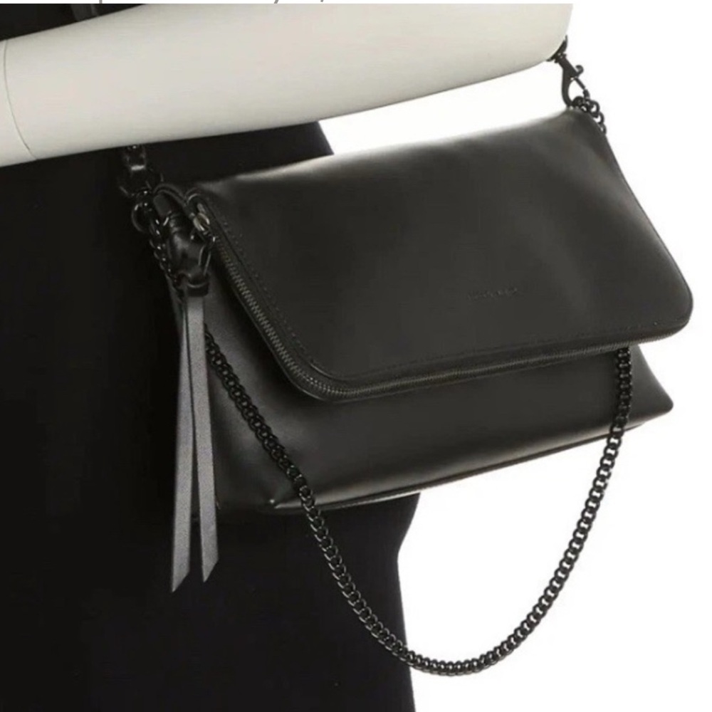Rebecca Minkoff Black Leather Chain Shoulder Bag